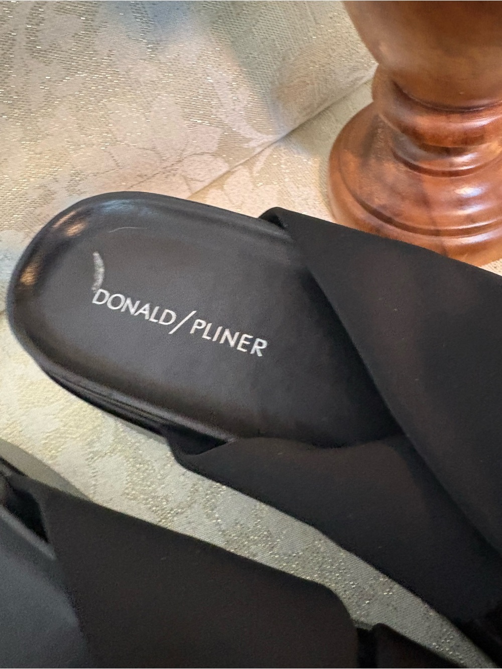 Donald J. Pliner Folley Black Knot Platform Slides - Picture 4 of 13